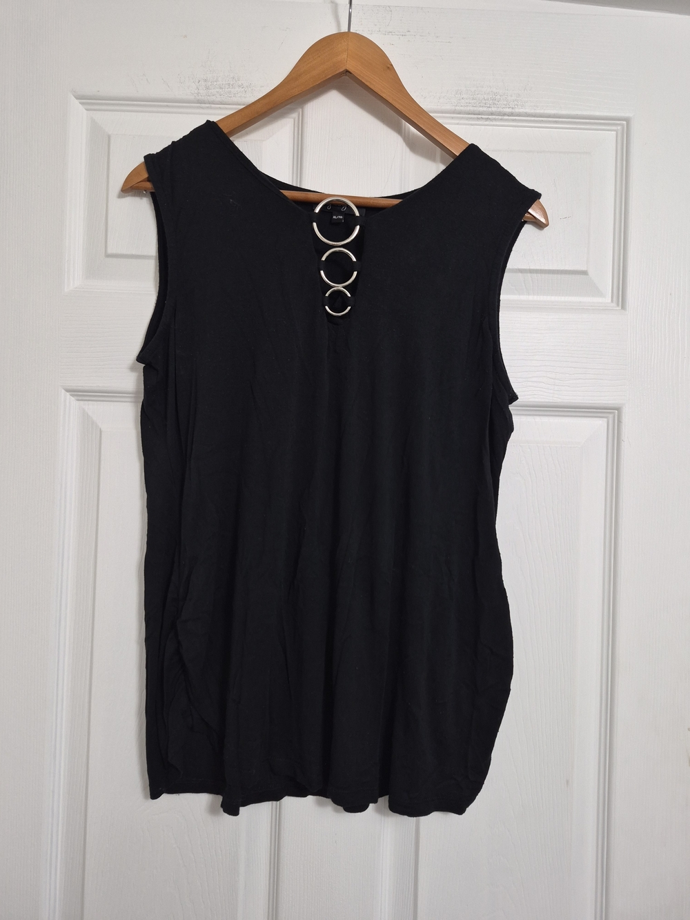 Lily Morgan Black Ring Detail Tank Top Size XL